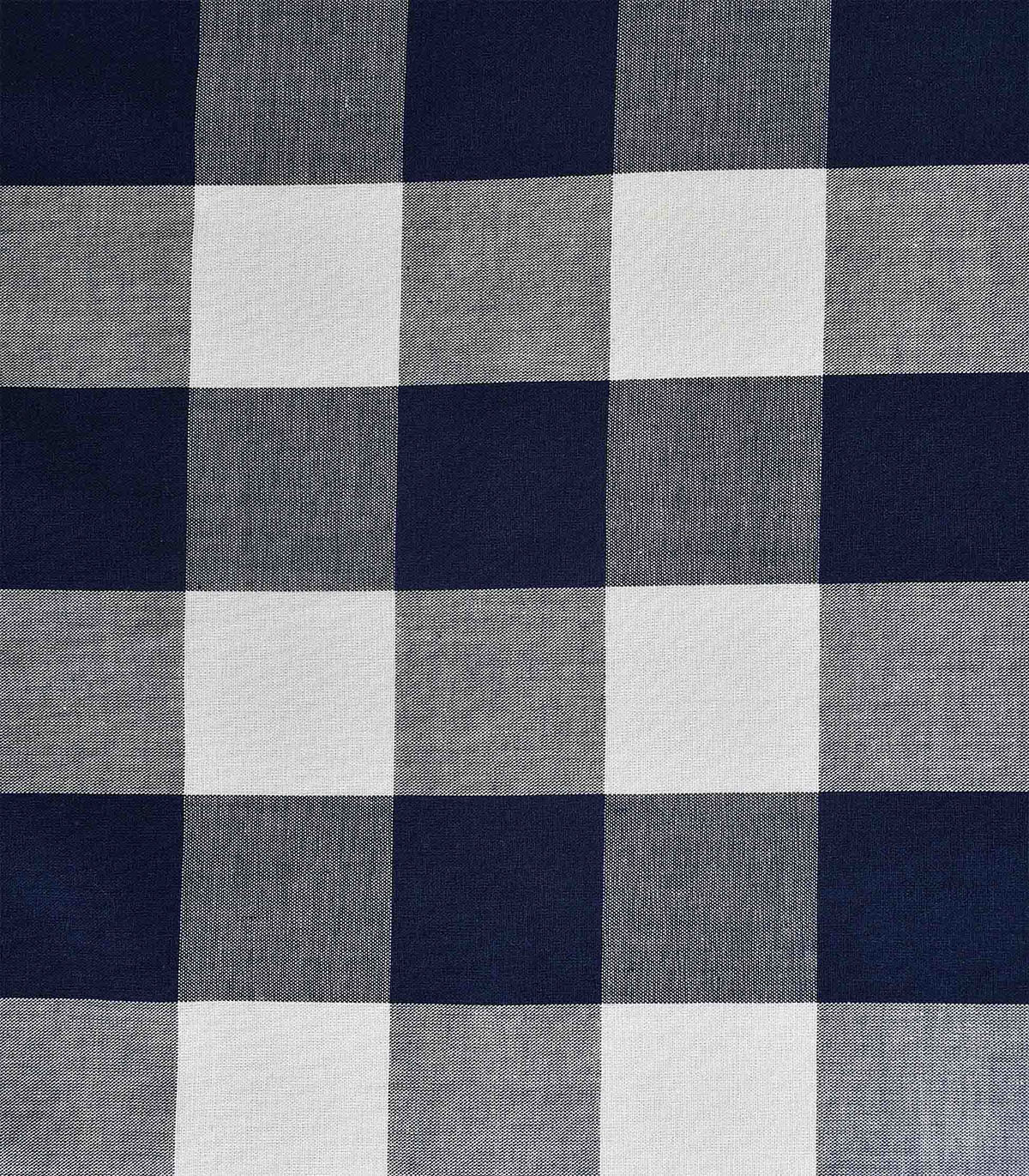 Beige Navy Yarn Dyed Checked Fabric 2
